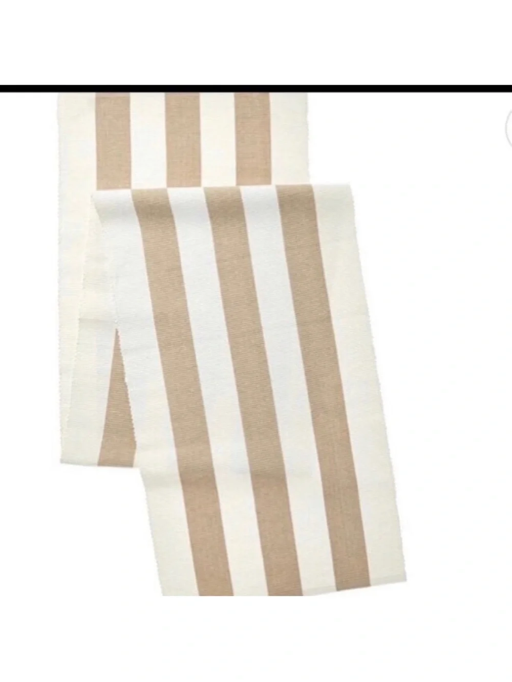 NWT CANELADO 16 x 72 in. Rectangle Classic Stripe Design Ribbed Cotton Table Run